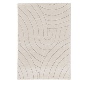 Drawer Tapis contemporain a motif organique ecru 120x170 cm