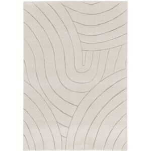 Drawer Tapis contemporain a motif organique ecru 160x230 cm