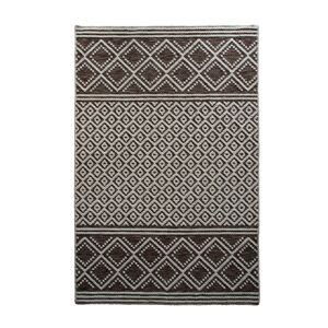 The Deco Factory Tapis en polypropylene et coton motif croisillons brun 190x290
