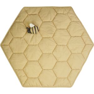 Lorena Canals Tapis de jeu nid d'abeille en coton miel 100 x 100 cm