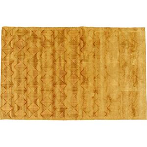 Kare Design Tapis effet d'optique en viscose jaune 240x170