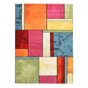 Un amour de tapis Tapis salon en polypropylene Oeko-Tex 140x140 carre Multicolore