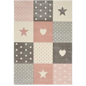 Un amour de tapis Tapis enfant en polypropylene Oeko-Tex 80x150 Rose