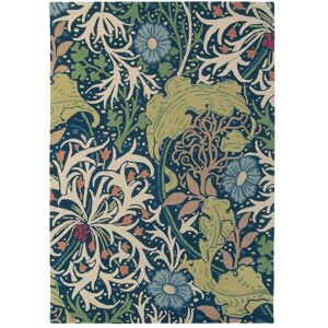 Un amour de tapis Tapis salon en laine Fait main 140x200 Bleu