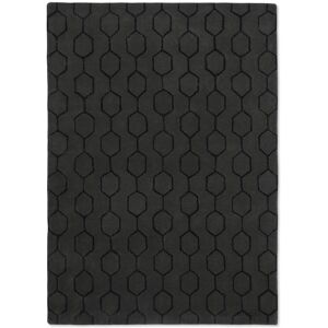 Un amour de tapis Tapis moderne 200x280 cm tufte main en laine noir