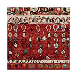 Un amour de tapis Tapis berbere style 160x160 rouge OEKO-TEX®