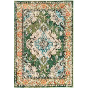 Safavieh Tapis de salon interieur en vert foret & bleu clair, 122 x 170 cm