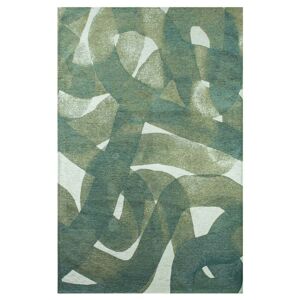 Novatrend Tapis de salon moderne tisse plat vert 240x340 cm