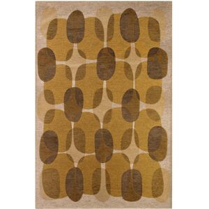 Novatrend Tapis de salon moderne tisse plat marron 140x200 cm