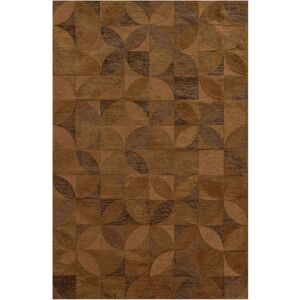 Novatrend Tapis de salon moderne tisse plat marron 80x150 cm