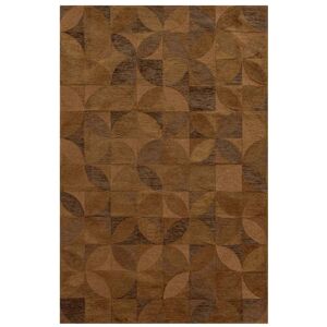 Novatrend Tapis de salon moderne tisse plat marron 240x340 cm