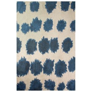 Novatrend Tapis de salon moderne tisse plat bleu 200x280 cm