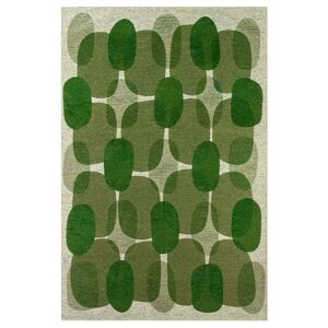 Novatrend Tapis de salon moderne tisse plat vert 240x340 cm