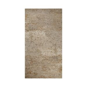 Esprit Tapis design pure laine et viscose tons de beige a relief 50x80