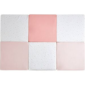 Tineo Maxi tapis d'eveil et de motricite 5en1 Bebe Rose Coton 180x120 cm