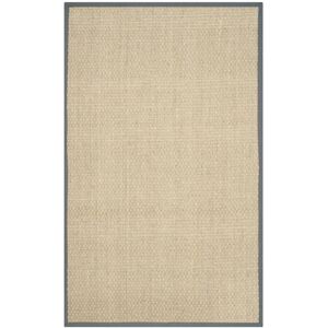 Safavieh Tapis Herbe de mer Naturel/Gris fonce 150 X 245