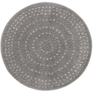 AFK Tapis rond doux et epais gris 160 x 160