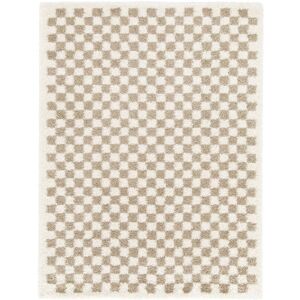 AFK Tapis a poil haut doux et confortable beige 120 x 170