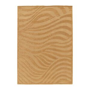 AFK Tapis avec effet relief tres doux jaune 160 x 230