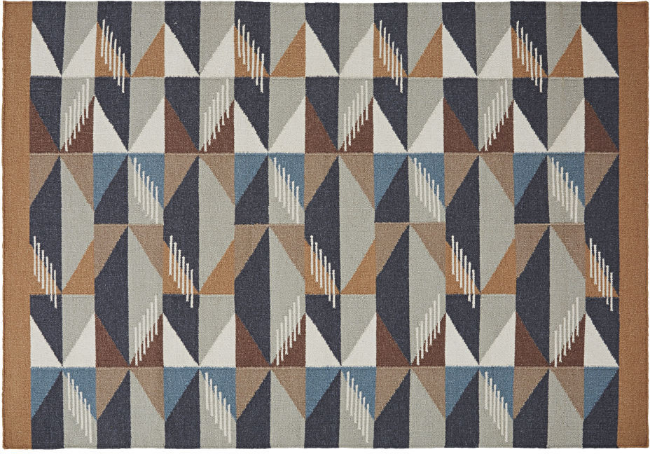 Maisons du Monde Tapis en laine motifs graphiques multicolores 140x200