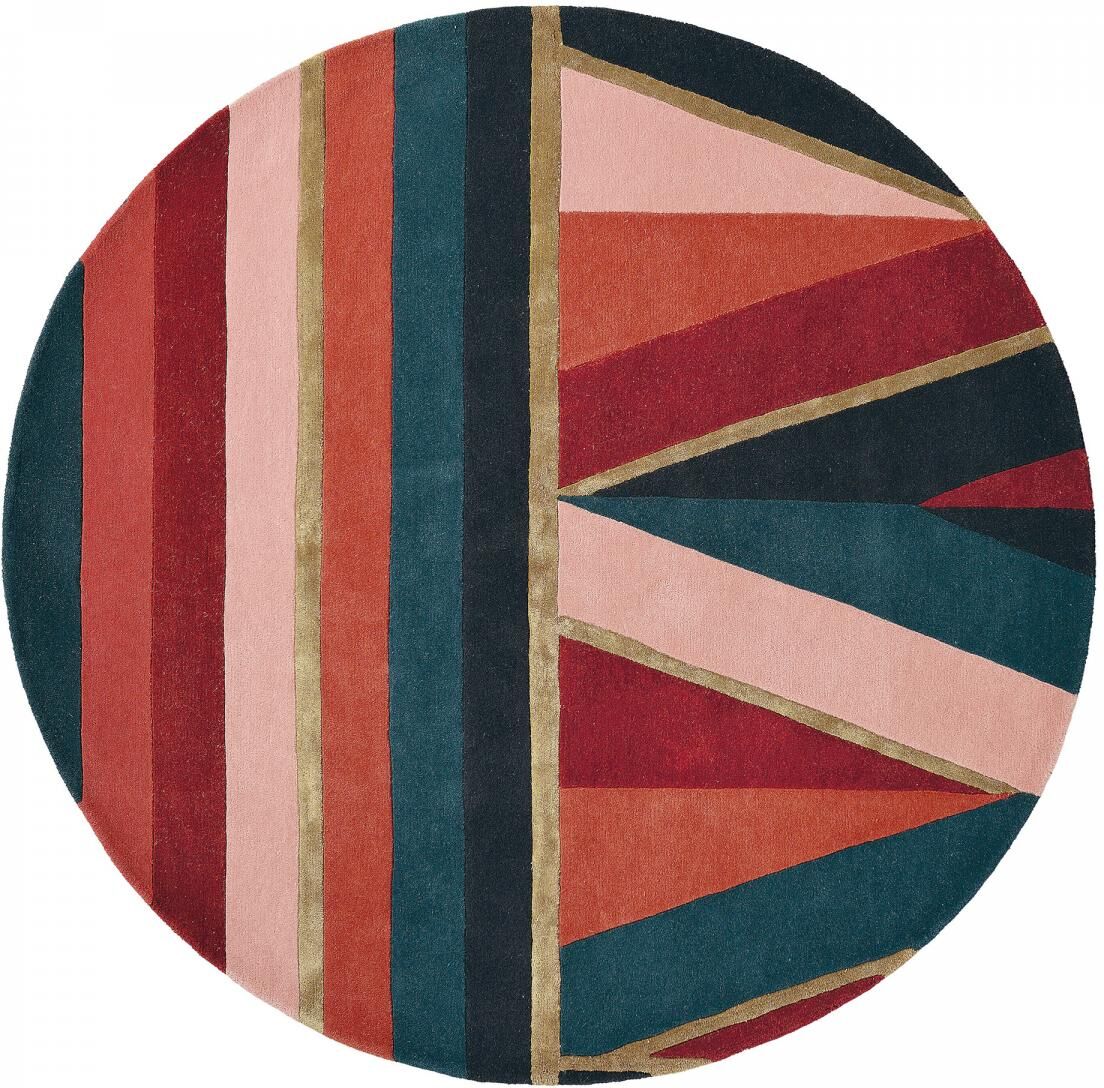 Ted Baker Tapis rond en laine Fait main 150x150 rond Multicolore