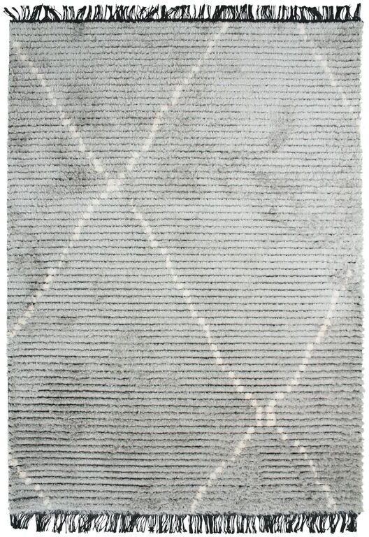 The Deco Factory Tapis tout doux lignes beige et gris clair 160x230