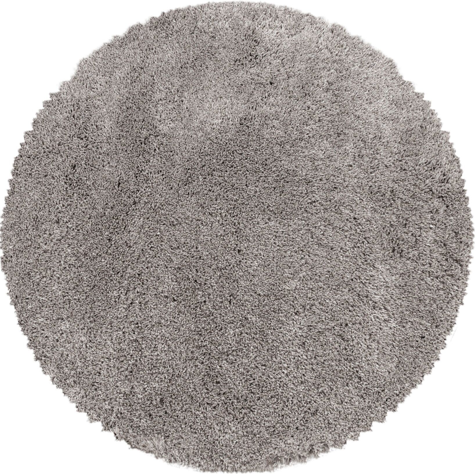 STUDIO DECO Tapis cosy rond à poils longs greige 200x200cm