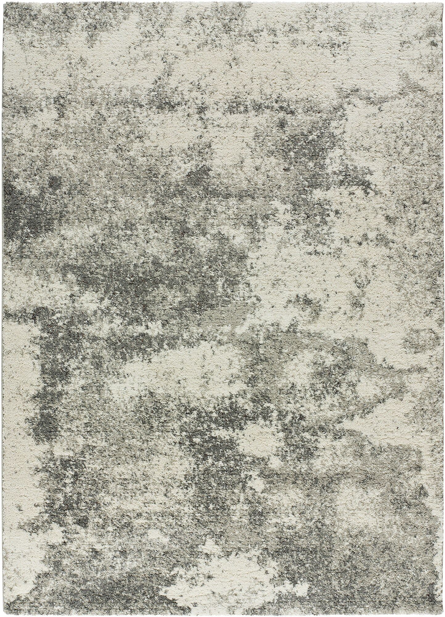 Atticgo Tapis recyclé design abstrait dans les tons gris, 194x290 cm