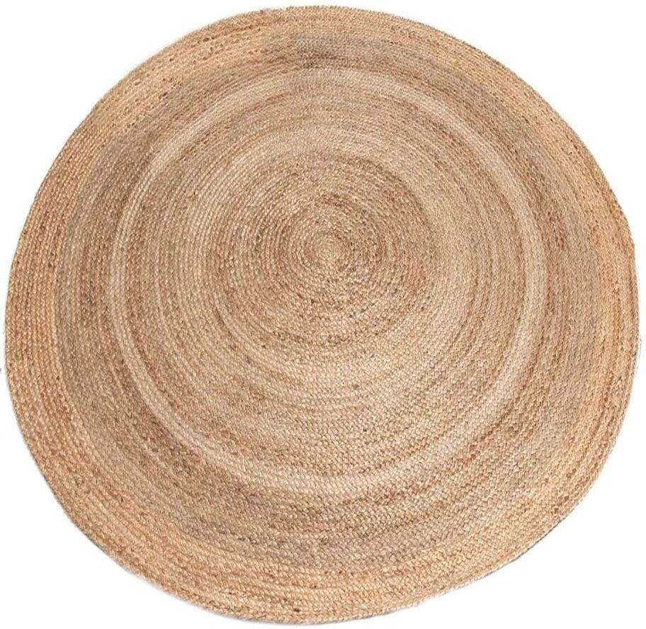 Decoclico Tapis réversible rond en jute naturel tissé main 200 cm