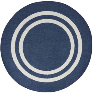 Maisons du Monde Tapis rond en polypropylène bleu et blanc 160x160