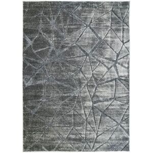 The Deco Factory Tapis avec relief motif triangles gris 120x170