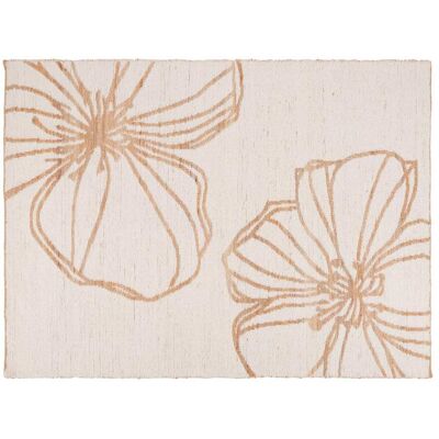 Maisons du Monde Tapis tissé jacquard en jute et laine motif floral réversible 160x230 - Publicité Maisons du Monde Tapis tissé jacquard en jute et laine motif floral réversible 160x230 - Publicité