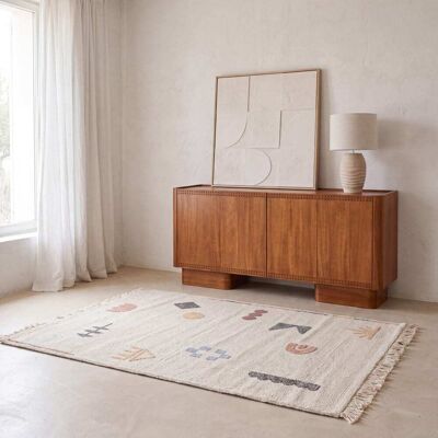 Maisons du Monde Tapis en laine imprimés multicolores, 160x230 cm - Publicité Maisons du Monde Tapis en laine imprimés multicolores, 160x230 cm - Publicité