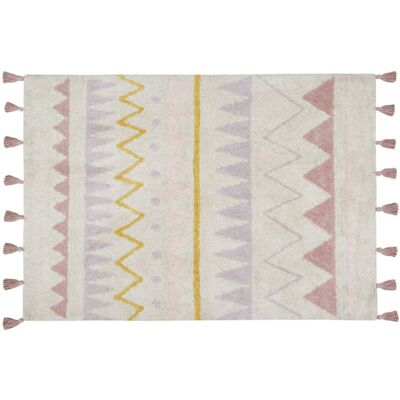 Tapis en coton azteque beige-rose Lorena Canals - Décoration chambre enfant - Publicité Tapis en coton azteque beige-rose Lorena Canals - Décoration chambre enfant - Publicité