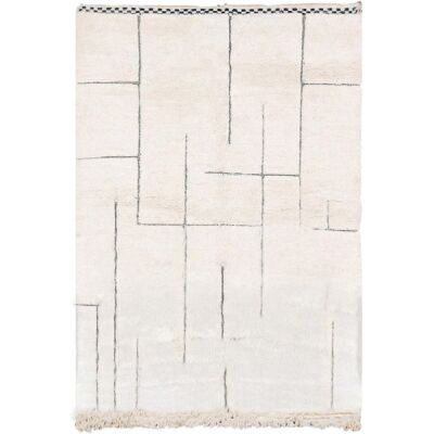 AFK Tapis berbère authentique et design en laine 140 x 200 cm - Publicité AFK Tapis berbère authentique et design en laine 140 x 200 cm - Publicité