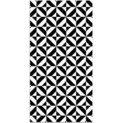 Panorama - Geometría - Noir - 80x150 cm - Tapis - Publicité Panorama - Geometría - Noir - 80x150 cm - Tapis - Publicité