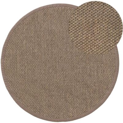 Tapis rond gris en sisal Benuta - 150 cm - Publicité Tapis rond gris en sisal Benuta - 150 cm - Publicité