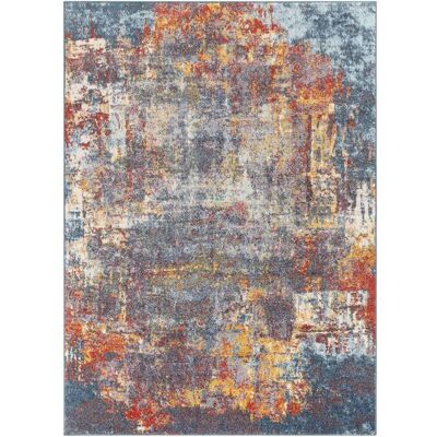 Surya - Tapis abstrait moderne - Bleu et Rouge - 200x275cm - Publicité Surya - Tapis abstrait moderne - Bleu et Rouge - 200x275cm - Publicité