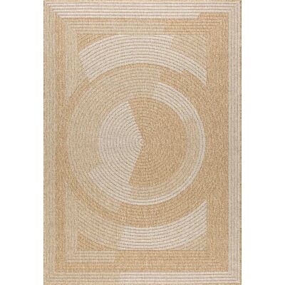 Nazar Tapis intérieur et extérieur effet jute motif abstrait blanc 160x230 - Publicité Nazar Tapis intérieur et extérieur effet jute motif abstrait blanc 160x230 - Publicité