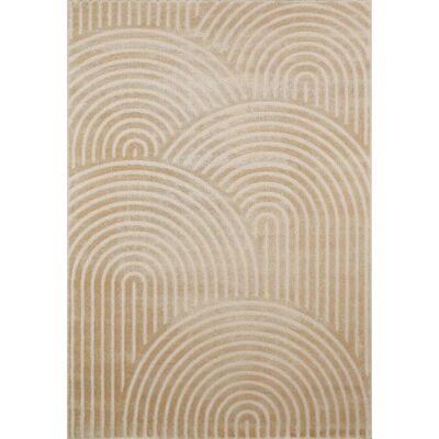 Nazar Tapis rectangulaire beige motif arc en relief- 200x290 - Publicité Nazar Tapis rectangulaire beige motif arc en relief- 200x290 - Publicité