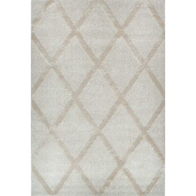 Nazar Tapis de salon motif losange crème 200x290 - Publicité Nazar Tapis de salon motif losange crème 200x290 - Publicité