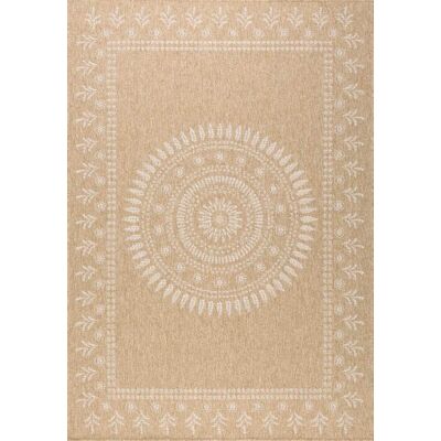 Nazar Tapis intérieur et extérieur effet jute motif oriental blanc 200x290 - Publicité Nazar Tapis intérieur et extérieur effet jute motif oriental blanc 200x290 - Publicité