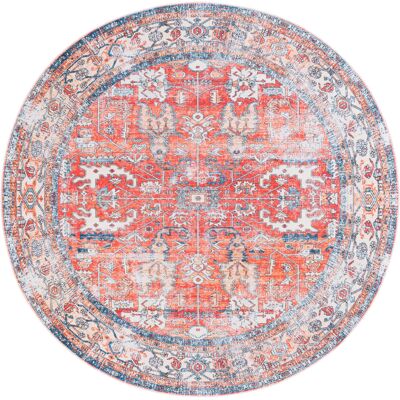 Tapis en polyester Safavieh Rost/Aqua - Style Traditionnel - Publicité Tapis en polyester Safavieh Rost/Aqua - Style Traditionnel - Publicité