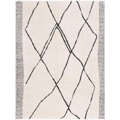 Safavieh Polyester Ivoire/Noir 160 X 230 - Tapis - Publicité Safavieh Polyester Ivoire/Noir 160 X 230 - Tapis - Publicité