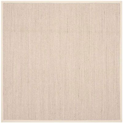Tapis en sisal beige 120x120cm - Safavieh - Publicité Tapis en sisal beige 120x120cm - Safavieh - Publicité
