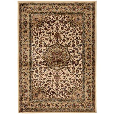 Tapis beige Hamadan 359 - Motif oriental - Publicité Tapis beige Hamadan 359 - Motif oriental - Publicité
