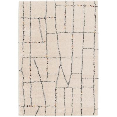 AFK Tapis shaggy épais et doux facile à entretenir beige 120 x 170 cm - Publicité AFK Tapis shaggy épais et doux facile à entretenir beige 120 x 170 cm - Publicité