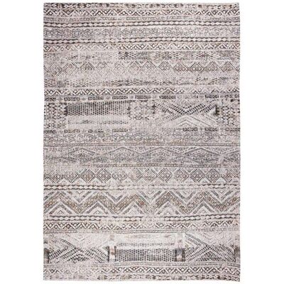 Tapis Kilim Blanc Louis de Poortere - Design Antique Géométrique - Publicité Tapis Kilim Blanc Louis de Poortere - Design Antique Géométrique - Publicité