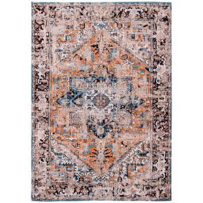 Louis de Poortere Tapis salon et chambre tissé plat 140x200 cm rose - Publicité Louis de Poortere Tapis salon et chambre tissé plat 140x200 cm rose - Publicité