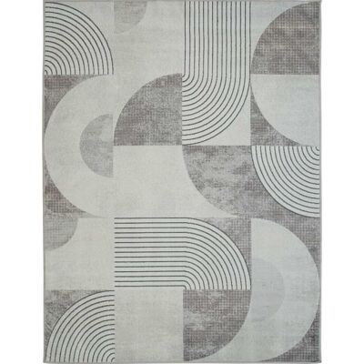 The Deco Factory Tapis moderne à motifs graphiques gris 160x230 - Publicité The Deco Factory Tapis moderne à motifs graphiques gris 160x230 - Publicité